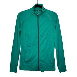 Under Armour Womens M AllSeasonGear Full Zip Track Jacket Teal Green Athletic